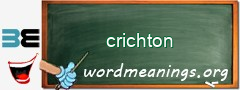 WordMeaning blackboard for crichton